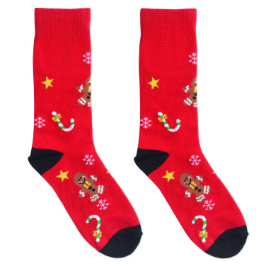 Logo trade promotional merchandise image of: Pair of Christmas socks L