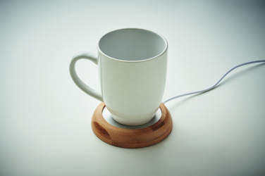 Logo trade promotional gift photo of: Bamboo mug warmer with USB