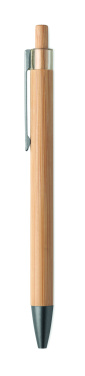 Logo trade corporate gift photo of: Push button bamboo pen