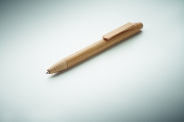 Logo trade promotional items picture of: Bamboo automatic ball pen