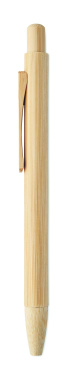 Logo trade promotional gifts picture of: Bamboo automatic ball pen