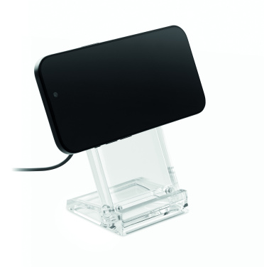 Logo trade promotional giveaways image of: Acrylic wireless charger 15W