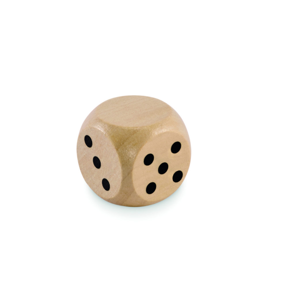 Logo trade promotional products picture of: Schima wooden dice 3cm dia