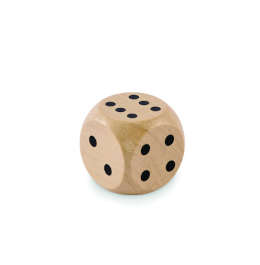 Logo trade promotional gifts picture of: Schima wooden dice 3cm dia