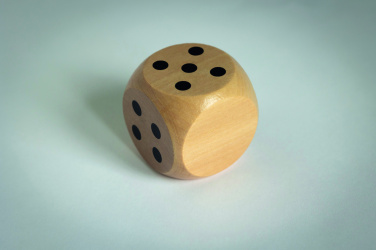Logotrade corporate gift image of: Schima wooden dice 5cm dia