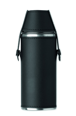 Logo trade promotional items image of: Hip flask with shot cups