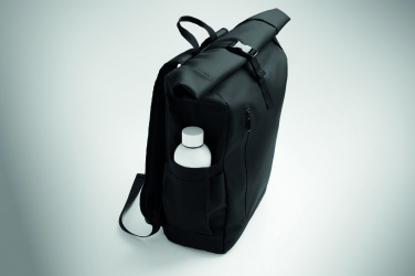 Logotrade advertising products photo of: Rolltop laptop rucksack 600D