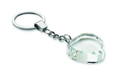Logotrade business gift image of: Glass heart award key ring