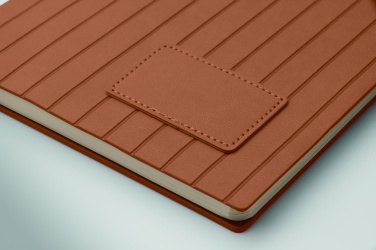 Logo trade promotional giveaways image of: A5 notebook in smokey PU