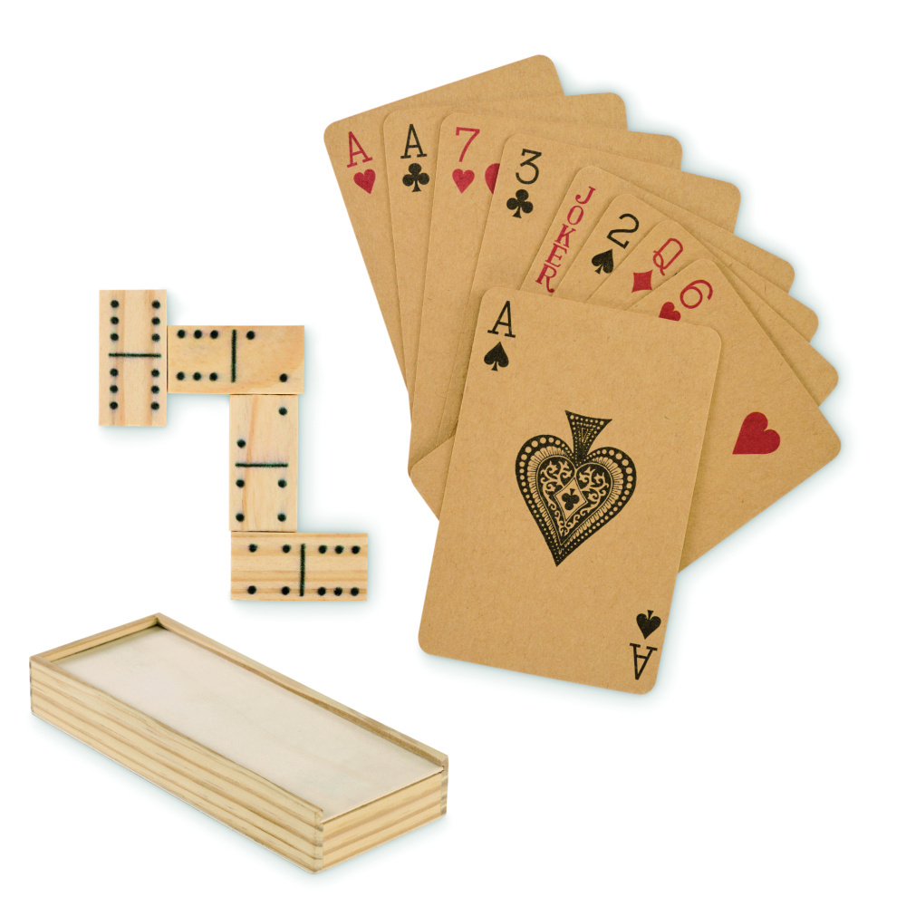 Logo trade business gift photo of: Domino and cards set
