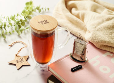 Logo trade promotional merchandise picture of: Double wall glass mug 450ml