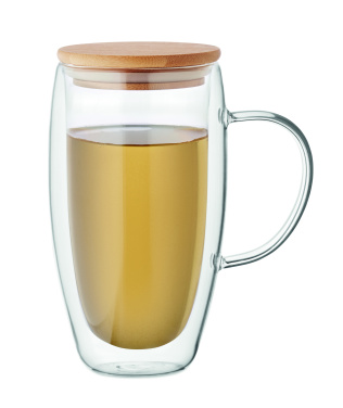 Logo trade promotional merchandise photo of: Double wall glass mug 450ml