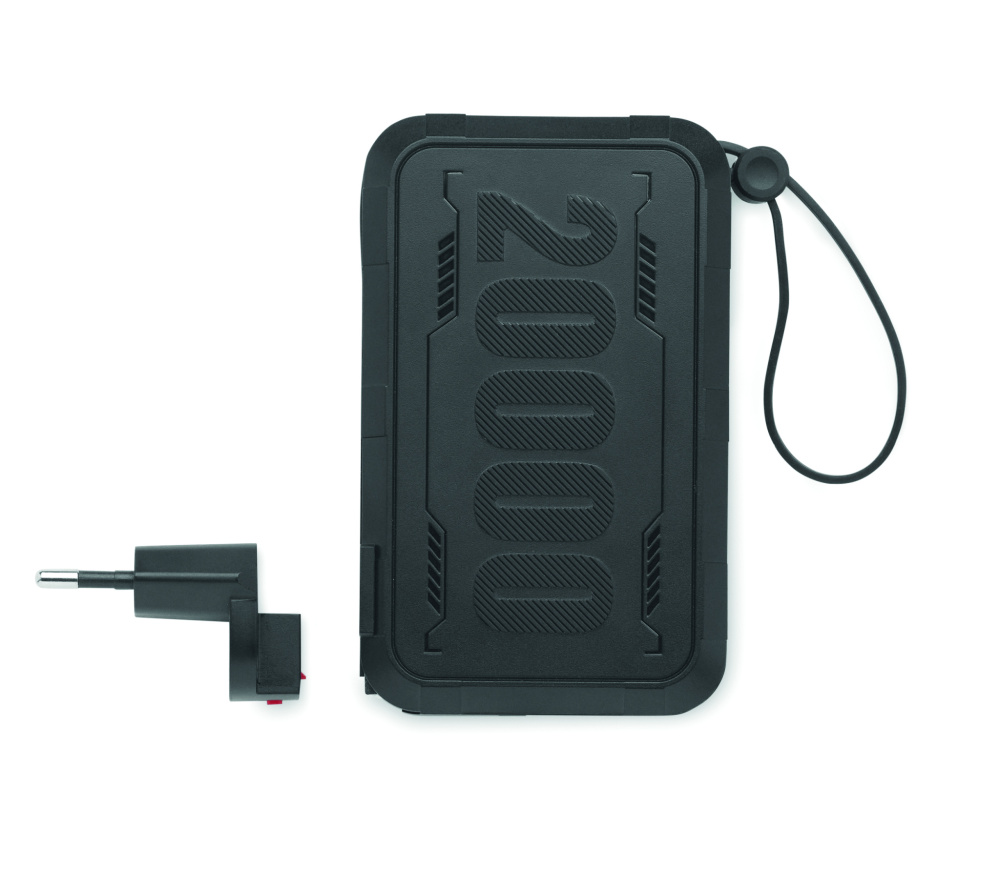 Logo trade promotional giveaways image of: Power bank 20000 mAh in ABS