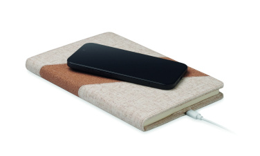 Logo trade promotional products picture of: A5 notebook with 15W charger