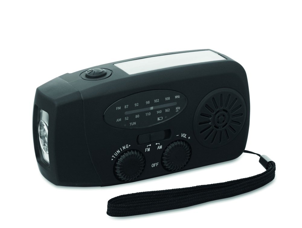 Logotrade promotional giveaway image of: Portable radio SOS with LED torch