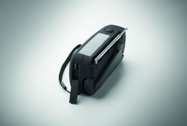 Logo trade promotional giveaways image of: Portable radio with LED torch