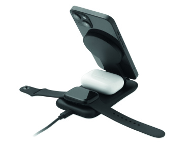 Logo trade business gift photo of: 3 in 1 wireless charger 15W