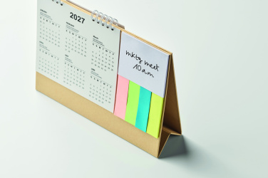 Logo trade promotional items image of: Desk calendar with memo pad