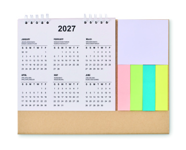 Logotrade promotional product picture of: Desk calendar with memo pad