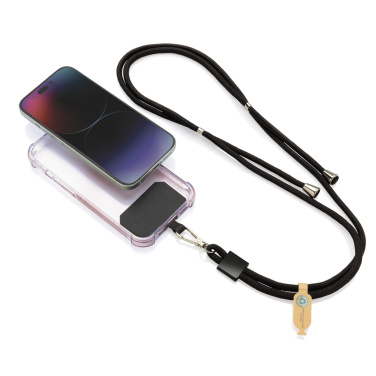 Logo trade promotional items image of: CarryLoop RCS recycled PET adjustable phone holder lanyard