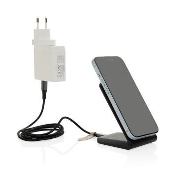 Logotrade promotional product image of: VoltPerch RCS recycled plastic 15W magnetic wireless charger