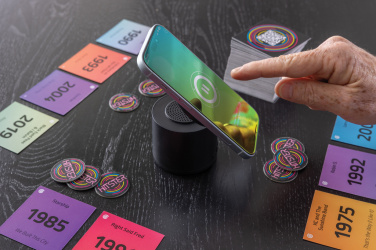 Logo trade promotional items image of: Magpulse RCS recycled plastic 3W speaker w/magnetic holder