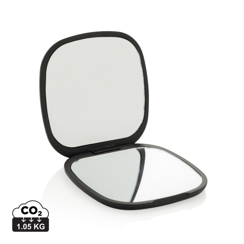 Logo trade promotional merchandise image of: Reflecta RCS recycled plastic make-up mirror