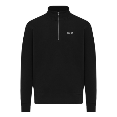 Logotrade promotional merchandise image of: IQONIQ Elgon recycled cotton quarter zip sweater