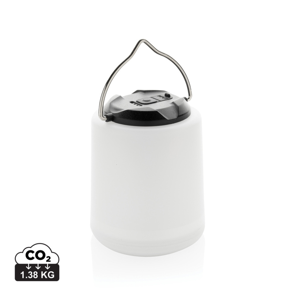 Logotrade promotional product image of: Limio RCS recycled plastic portable re-chargeable table lamp
