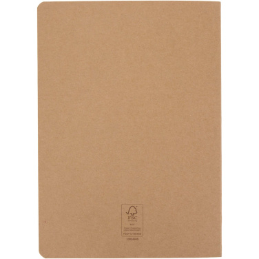 Logo trade promotional gifts picture of: Slyk A5 kraft cahier notebook with ruled pages