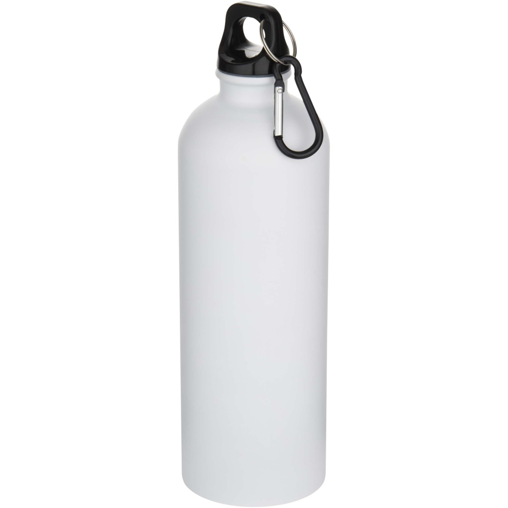 Logotrade business gift image of: Oregon 750 ml matte RCS recycled single wall stainless steel water bottle with carabiner