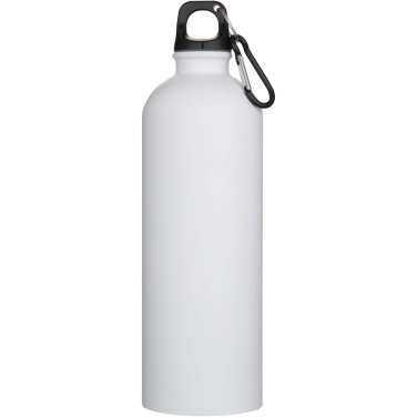 Logo trade promotional products image of: Oregon 750 ml matte RCS recycled single wall stainless steel water bottle with carabiner