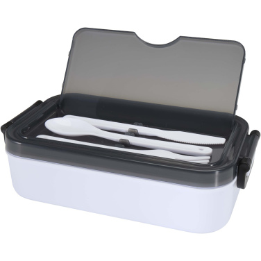 Logo trade promotional giveaways image of: Snappy lunch box and cutlery set