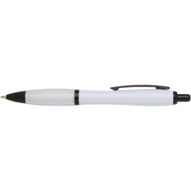 Logo trade promotional product photo of: Nash recycled plastic ballpoint pen with black trims (black ink)