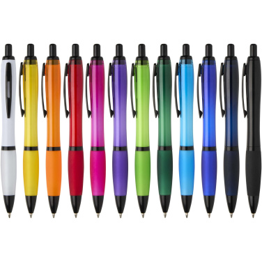 Logotrade promotional item picture of: Nash recycled plastic ballpoint pen with black trims (black ink)