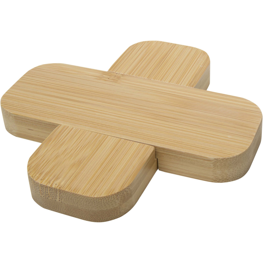 Logo trade promotional products image of: Croc bamboo trivet - small