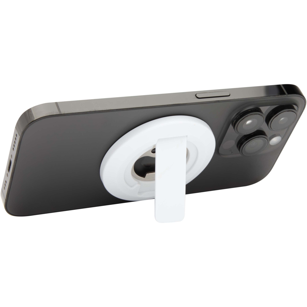 Logotrade promotional merchandise picture of: Ain recycled plastic magnetic phone stand with bottle opener
