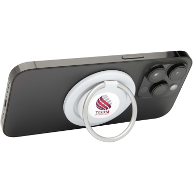 Logo trade promotional products image of: Albali recycled plastic magnetic phone holder with ring stand