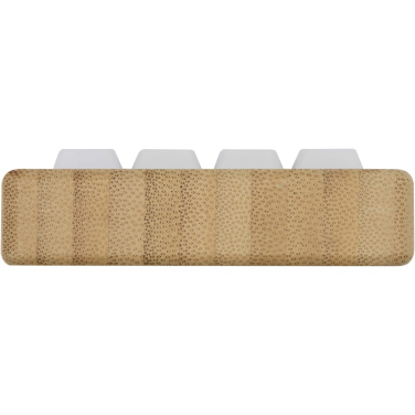 Logo trade promotional products image of: Algol recycled plastic phone stand and fidget toy with bamboo details