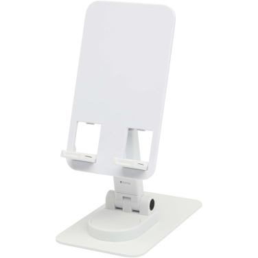 Logo trade corporate gifts picture of: Alhena recycled plastic foldeable phone holder with metal desk stand