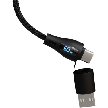 Logotrade advertising products photo of: SCX.design C51 60W 5-in-1 rPET fast charging cable with display