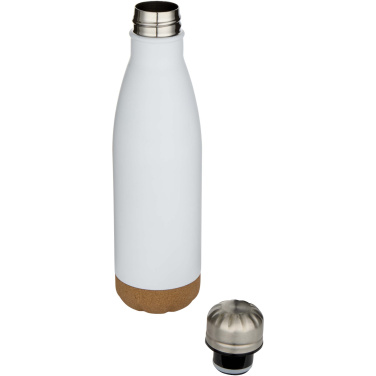 Logotrade promotional gift image of: Cove 500 ml double wall vacuum insulated stainless steel water bottle with cork details