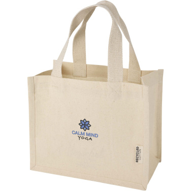 Logotrade promotional giveaway image of: Odessa 220 g/m² GRS recycled cotton mini gusset tote bag 9L
