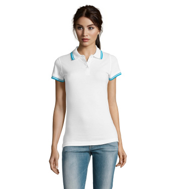 Logo trade promotional giveaways picture of: PASADENA women polo 200g