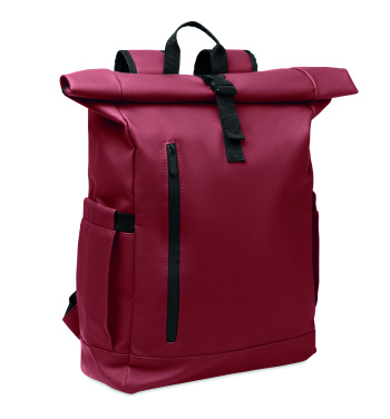 Logo trade business gifts image of: Rolltop laptop rucksack 600D