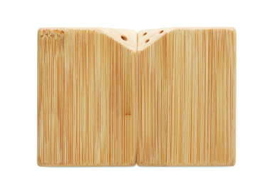 Logo trade promotional product photo of: Bamboo salt & pepper set
