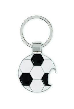 Logo trade promotional products image of: Football keyring with opener
