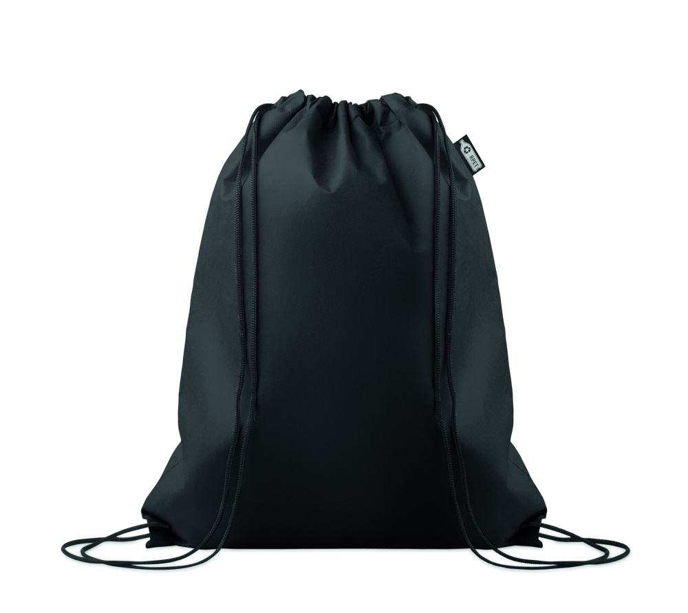 Logo trade corporate gifts picture of: Drawstring bag RPET non-woven