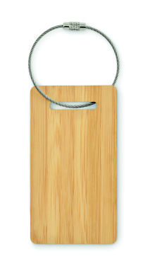 Logo trade promotional products picture of: Bamboo luggage tag