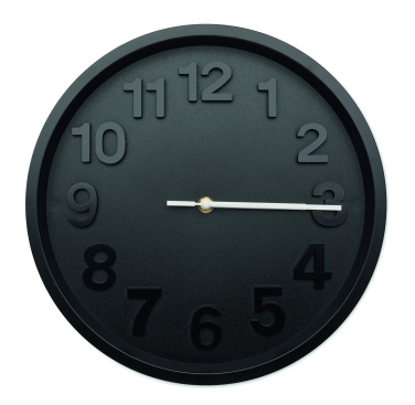 Logo trade promotional giveaways image of: Wall clock in PP